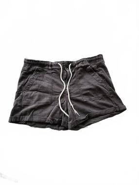 American Eagle washed black cuffed drawstring tomgirl short